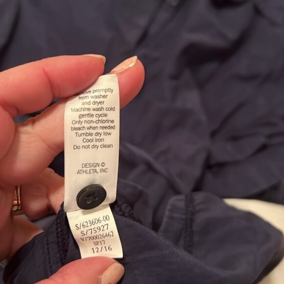 Athleta Dress Womens Small Navy Button up - Picture 9 of 11